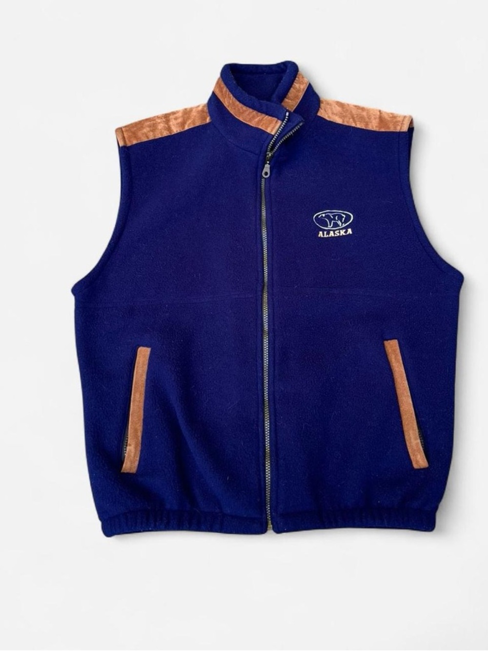 Men’s Teepee Navy Blue And Light Brown Vest